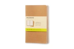 Moleskine Plain Cahier Pocket - Kraft Cover (3 Set)