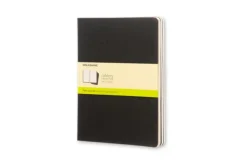Moleskine Plain Cahier Xl - Black Cover (3 Set)