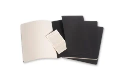 Moleskine Plain Cahier Xl - Black Cover (3 Set)