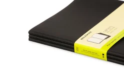 Moleskine Plain Cahier Xl - Black Cover (3 Set)