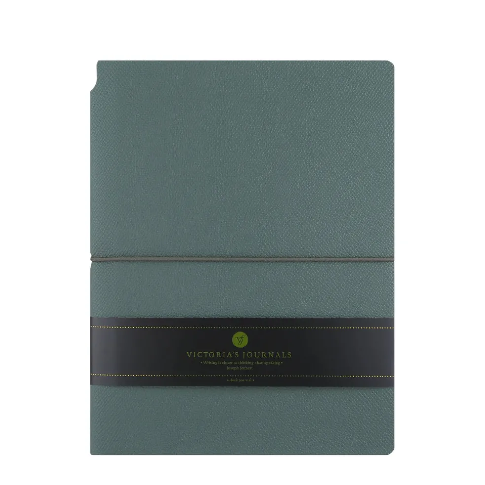 Muistikirja A5 KUKA Victorias Journals vihreä, tyhjät sivut