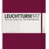 Muistikirja A4+ Leuchtturm1917 Slim Hard Port Red dotted, kovakantinen pistesivut