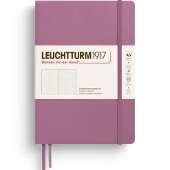 Muistikirja A5 Leuchtturm1917 Hard Dusty Rose dotted, kovakantinen pistesivut