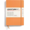 Muistikirja A5 Leuchtturm1917 Hard Ruled Apricot, kovakantinen viivallinen