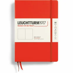 Muistikirja A5 Leuchtturm1917 Hard Plain Lobster, kovakantinen blanco