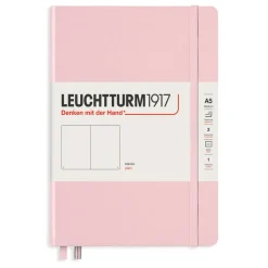 Muistikirja A5/251 sivua Leuchtturm1917 Plain Hard Powder, tyhjät sivut