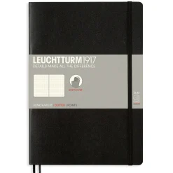 Muistikirja B5 Leuchtturm1917 Soft Black dotted, pehmeäkantinen pistesivut
