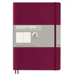 Muistikirja B5 Leuchtturm1917 Soft Port Red dotted, pehmeäkantinen pistesivut