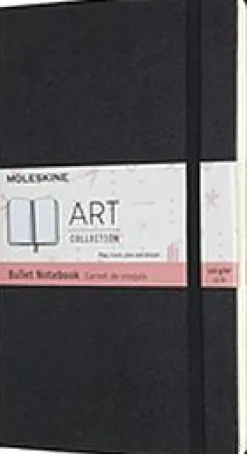 Muistikirja Moleskine Art Bullet Notebook Large Black 13x21cm, pistesivut musta