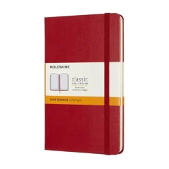 Muistikirja Moleskine Medium Ruled Hard Scarlet Red 11,5x18cm, viivallinen punainen