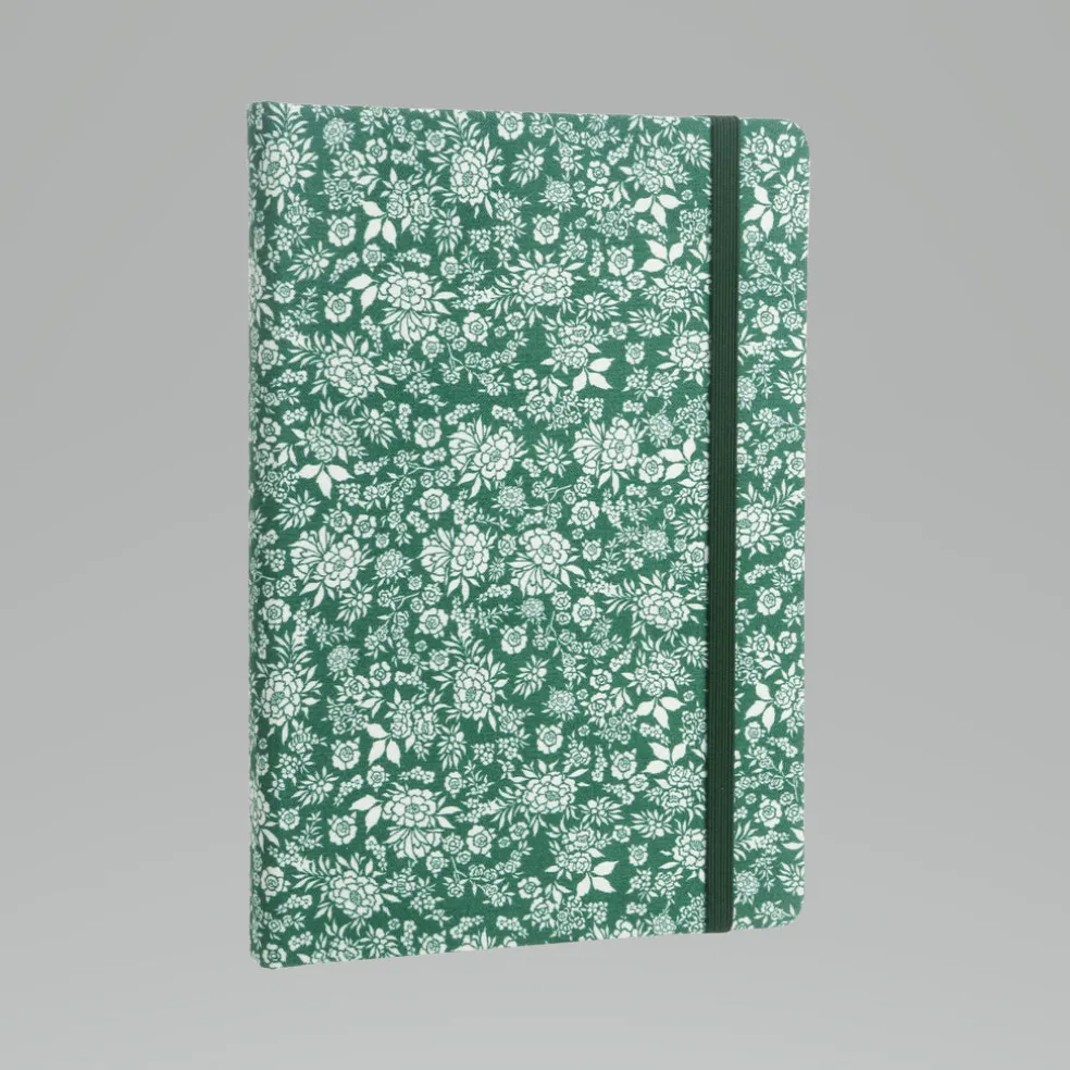 Muistikirja 14x20cm Pikkukukat vihreä pistesivut Victorias Journals