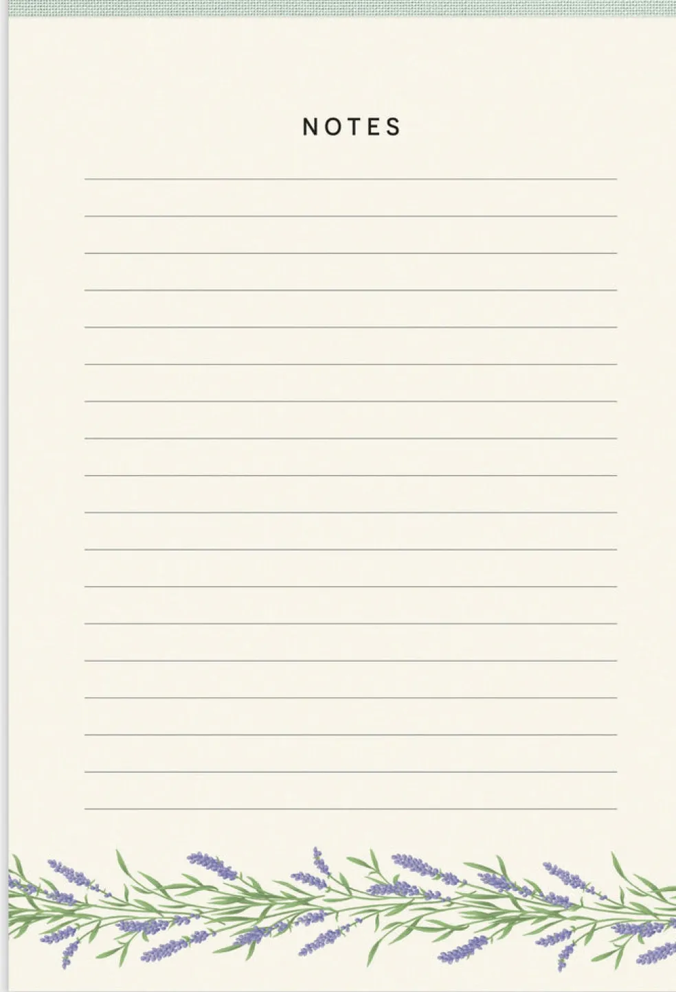 Muistilista Notes laventeli kangasselkäinen Burde