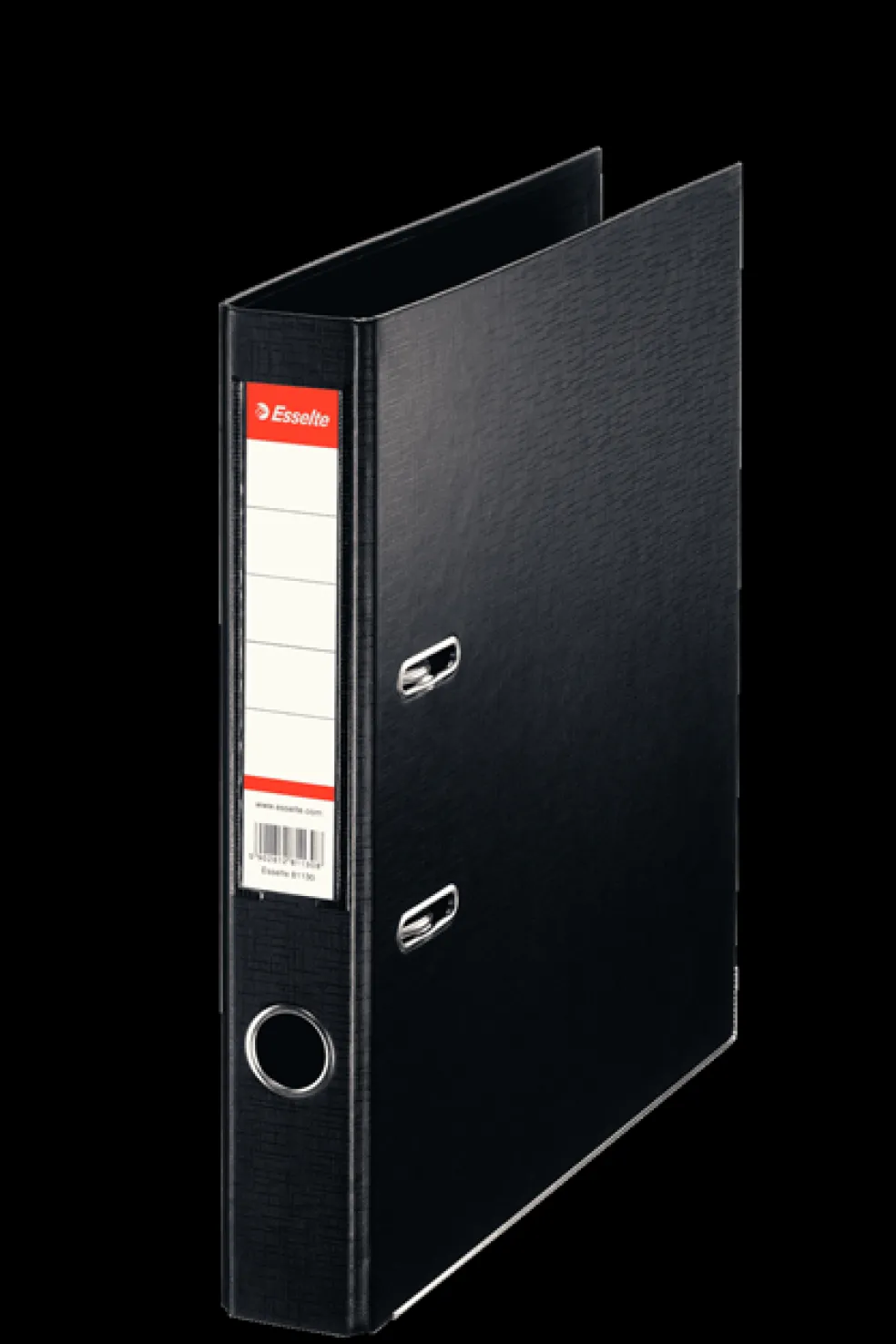 Muovimappi A4/5cm Standard musta metallivahvikkein