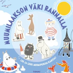 Muumilaakson väki rannalla