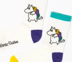 Naisten retrosukat valkoinen Muumipeikko NordicBuddies