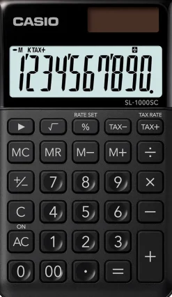 Nelilaskin Casio SL-1000 SC BK musta