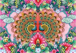 Palapeli 1500 palaa Bengal Peacocks