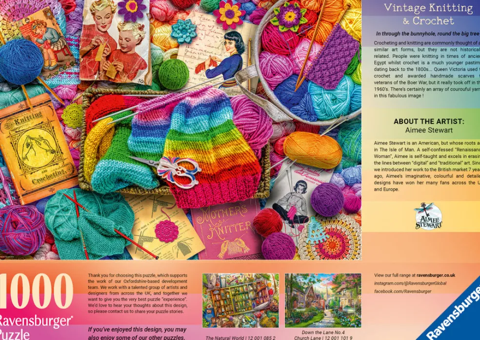 Palapeli 1000 palaa Vintage Knitting & Crochet