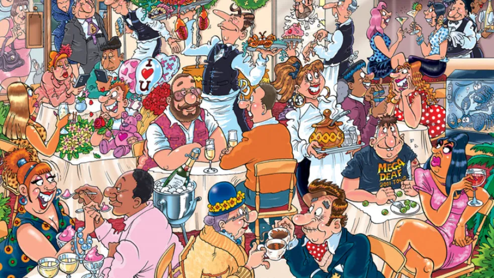 Palapeli 1000 palaa Wasgij Mystery Date Night!