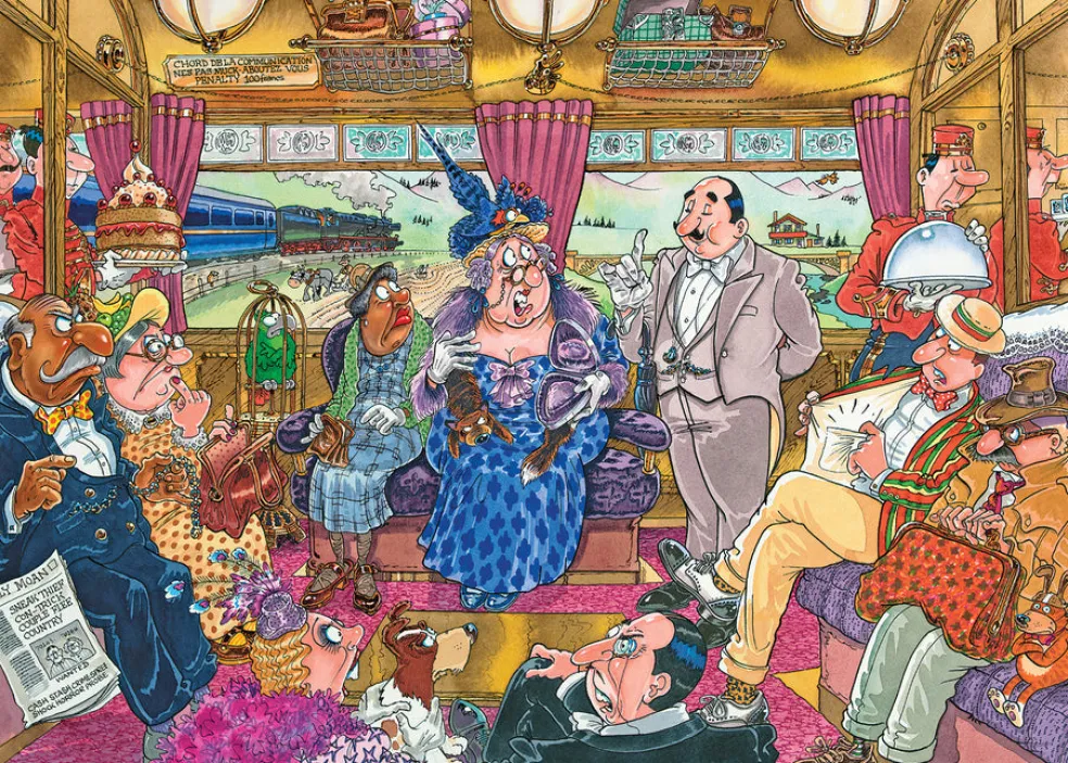 Palapeli 1000 palaa Wasgij Retro Mystery 9 Great Train Robbery