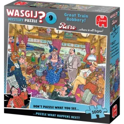 Palapeli 1000 palaa Wasgij Retro Mystery 9 Great Train Robbery