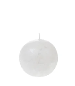 Pallokynttilä valkoinen metala 10 cm Amanda B