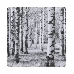 Pannunalunen Miiko Koivumetsä mustavalkoinen koivuvaneri, melamiinipinta 17x17x0,6 cm