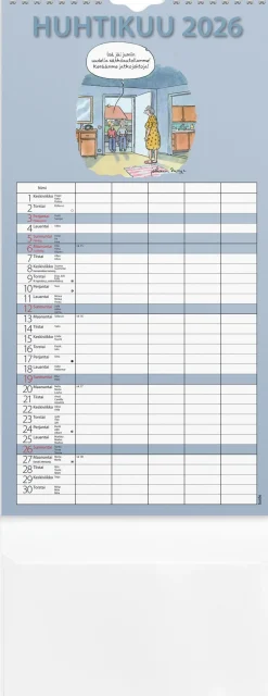 Perhekalenteri Hauska 2025-2026 (lukuvuosikalenteri)