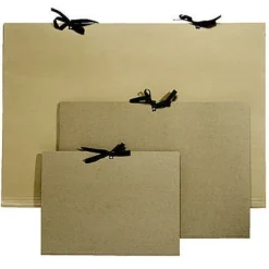 Piirustussalkku A3 ruskea, nauhalla