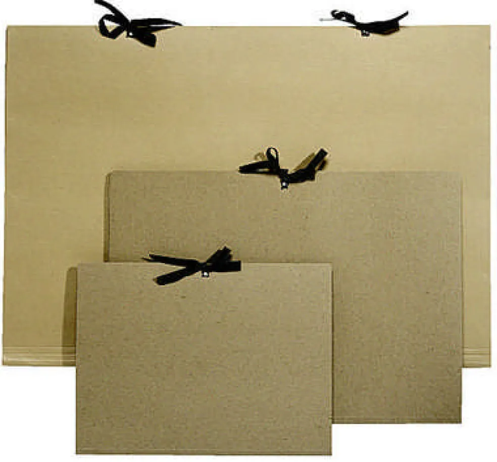 Piirustussalkku A2 ruskea, nauhalla