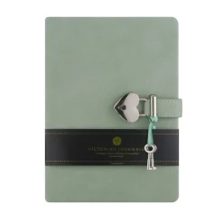 Päiväkirja lukolla vihreä Victorias Journals