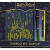 Päiväkirjasetti A5 Harry Potter, päiväkirja taikasauva kuulakärkikynä & “noidan luuta” lyijykynä