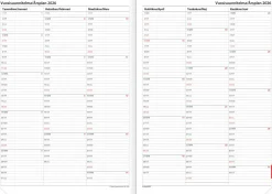 Päivämuistio/Dagsmemorial, sidottu, vaalea roosa 2026