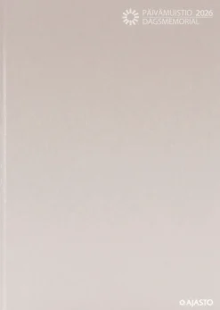 Päivämuistio/Dagsmemorial, sidottu, vaalea roosa 2026