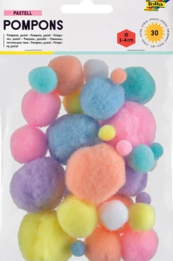 Pompom 30 kpl pastelli Folia