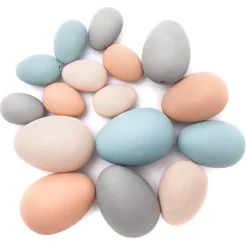 Pääsiäismunat 16kpl eri kokoja luonnon-pastellisävyt