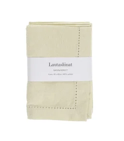 Puuvillalautasliinat/4 keltainen