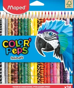 Puuvärikynä 24 kpl Maped Animals