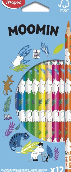 Puuvärikynä 12 kpl Maped Muumi