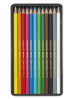 Puuvärikynä 12 kpl vesiliukoinen Caran d'Ache