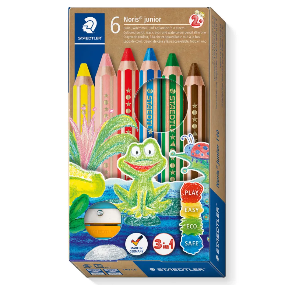 Puuvärikynä 6kpl Staedtler Noris junior 3 in 1