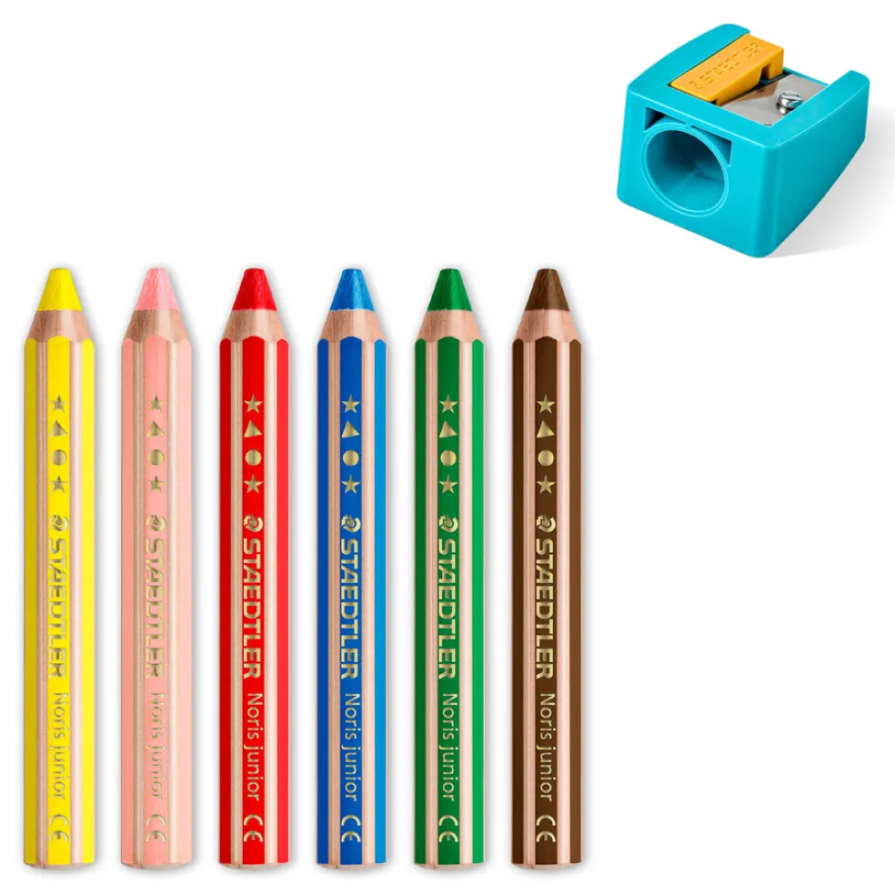 Puuvärikynä 6kpl Staedtler Noris junior 3 in 1