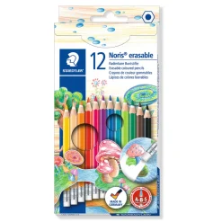 Puuvärikynä pyyhittävä 12kpl Staedtler Noris