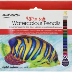 Puuvärit 18 kpl akvarelli Ultra-Soft Mont Marte