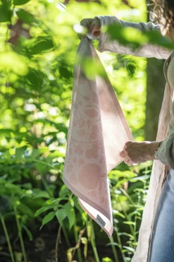 Pyyhe Lapuan Kankurit Puutarha 46x46cm, valko-roosa