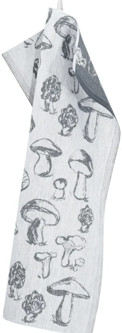 Pyyhe Lapuan Kankurit Sienimetsä 46x70cm valko tummanharmaa