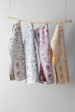 Pyyhe Lapuan Kankurit Sienimetsä 46x70cm valko tummanharmaa