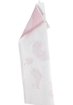 Pyyhe Lapuan Kankurit 46x70cm Hipaisu, valko-roosa-pellava