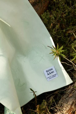 Pyyhe Lapuan Kankurit 46x70cm Hipaisu, valko-minttu-pellava