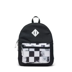 Reppu Heritage Youth Black Distressed Checker Herschel
